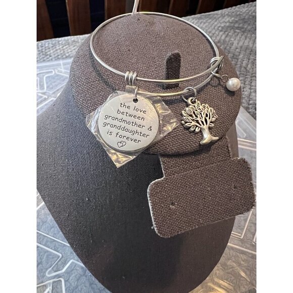 Stainless Steel Bracelet Love Grandmother And Granddaughter Is Forever Life Tree - Picture 2 of 2
